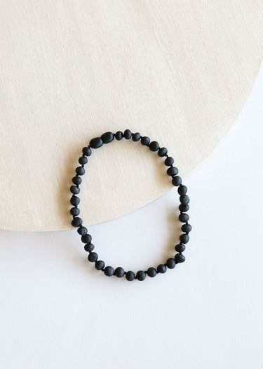 CanyonLeaf Kids Amber Necklace, Raw Black Amber
